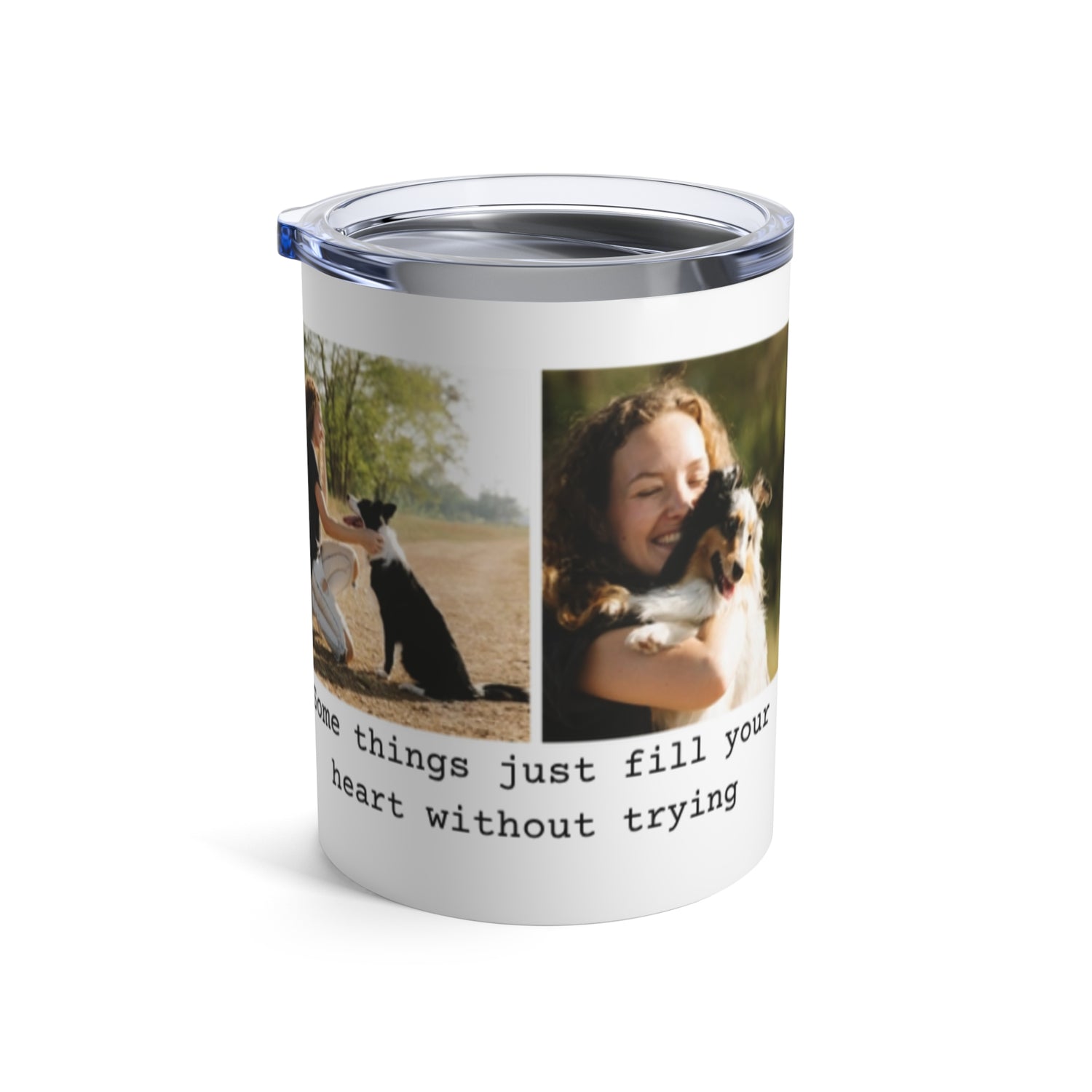 Personalized Dog Photo Tumbler - 10oz Vacuum Insulated Stainless Steel Mug