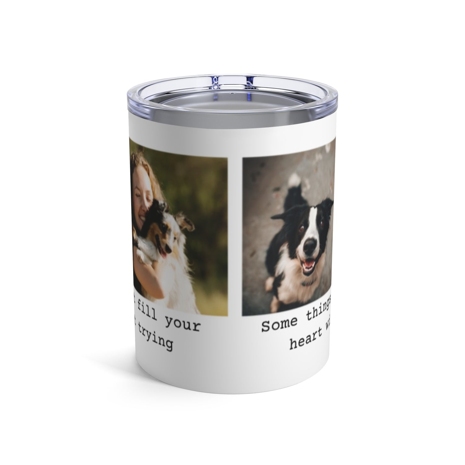Personalized Dog Photo Tumbler - 10oz Vacuum Insulated Stainless Steel Mug
