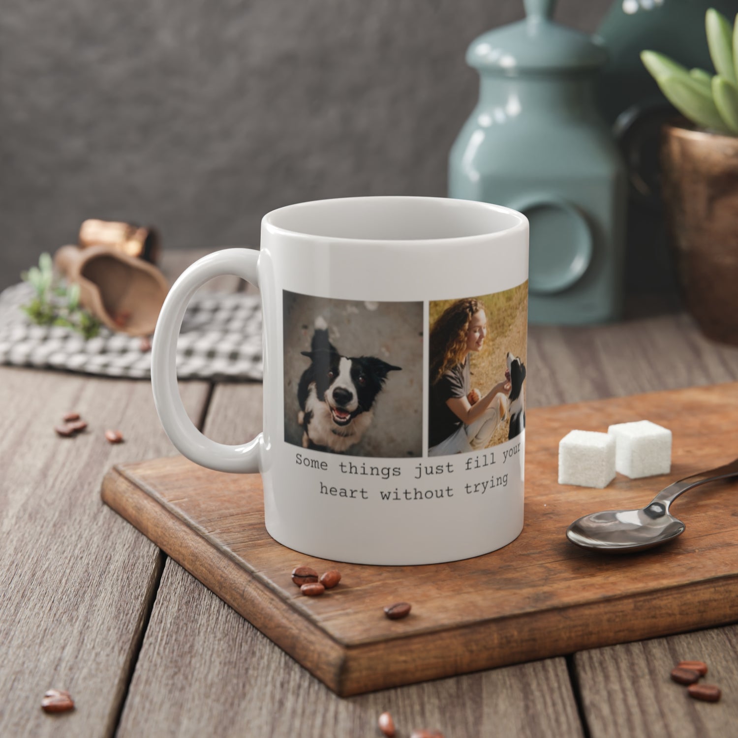 Heartfelt Dog Mom Mug, Dog Lover Gift, Inspirational Coffee Cup, Pet Owner Gift, Cute Dog Mug, Picture Mug, Unique Gift