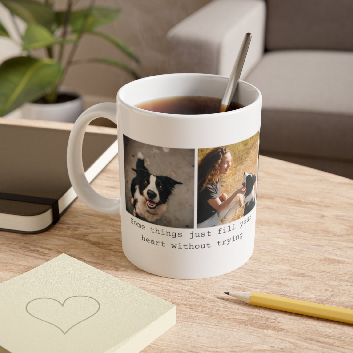 Heartfelt Dog Mom Mug, Dog Lover Gift, Inspirational Coffee Cup, Pet Owner Gift, Cute Dog Mug, Picture Mug, Unique Gift