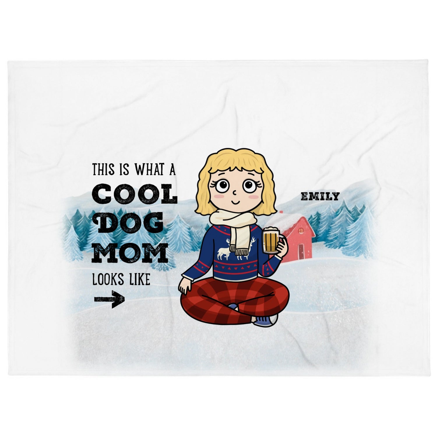 This is what a cool pet mom looks like - Personalized Throw Blanket