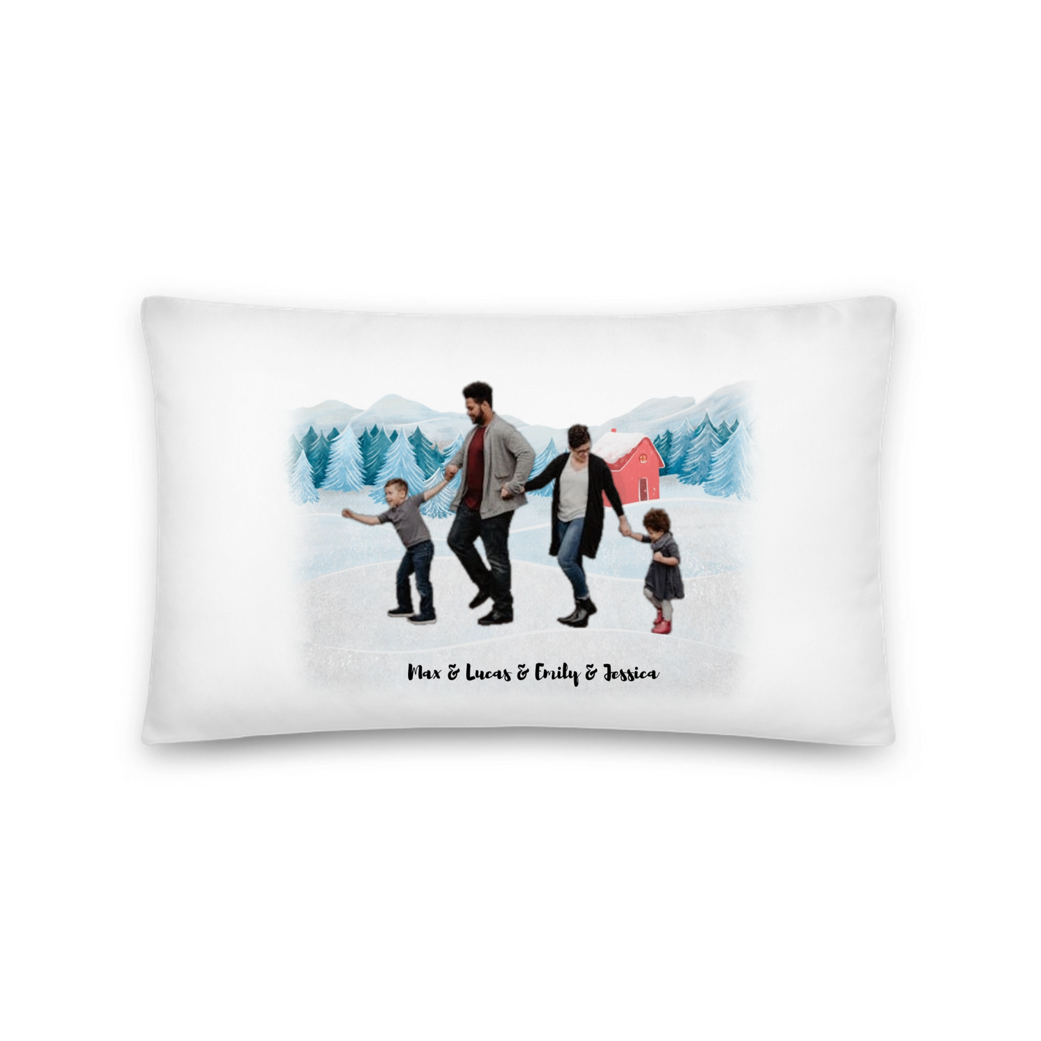 Our first christmas as a family - Personalized All-Over Print Basic Pillow