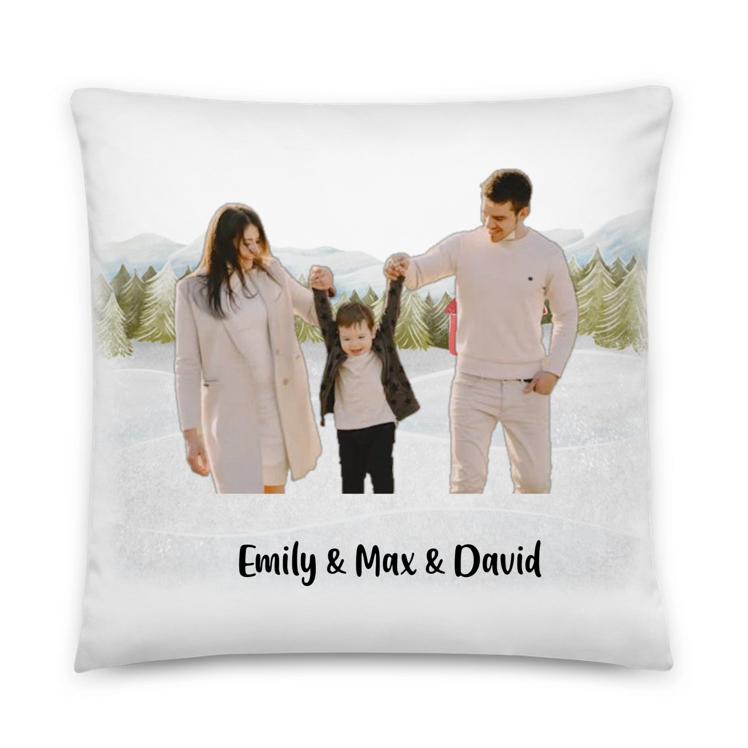 Our first christmas as a family - Personalized All-Over Print Basic Pillow