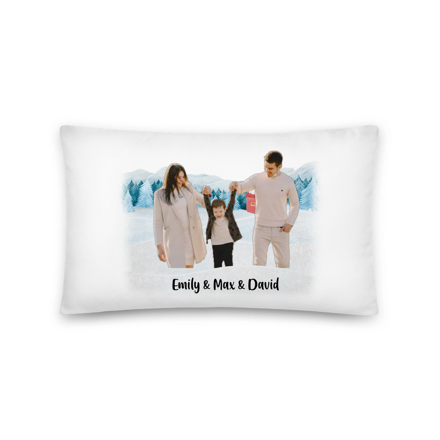 Our first christmas as a family - Personalized All-Over Print Basic Pillow