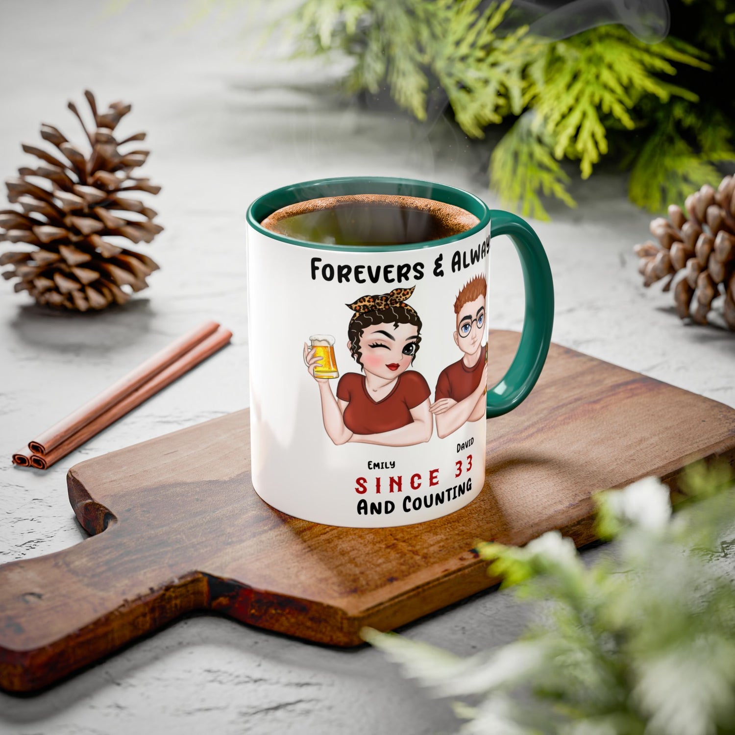 Forevers & Always - Personalized Colorful Mugs