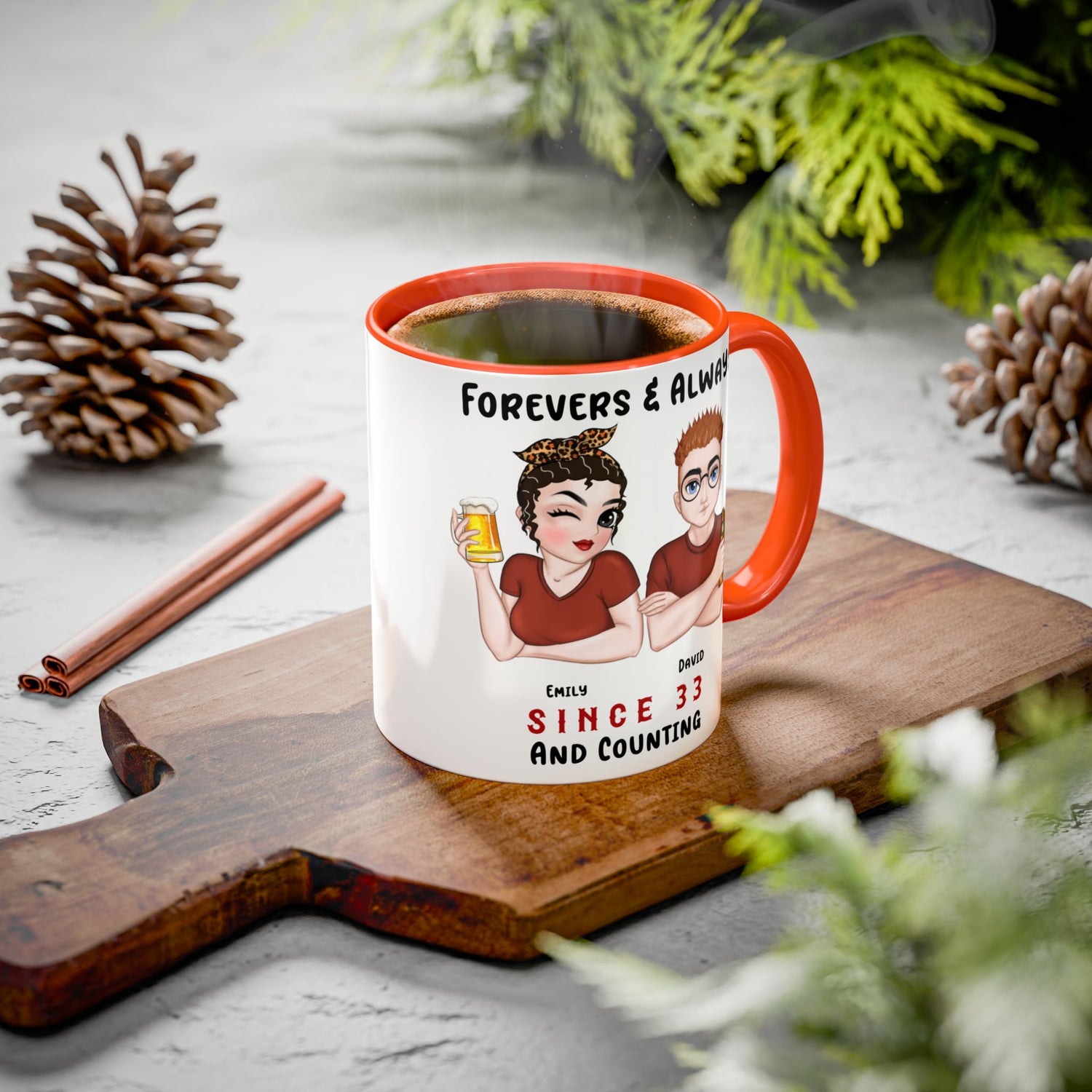 Forevers & Always - Personalized Colorful Mugs