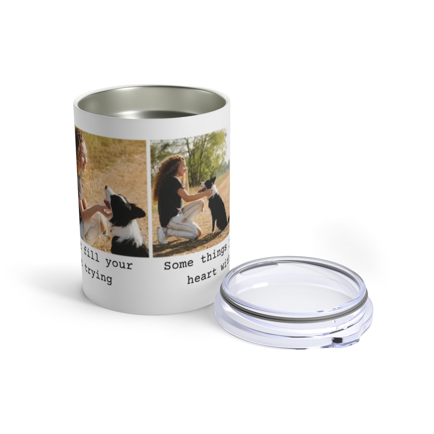 Personalized Dog Photo Tumbler - 10oz Vacuum Insulated Stainless Steel Mug