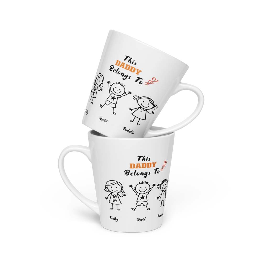 This Grandpa Belongs To - Personalized Latte Mug